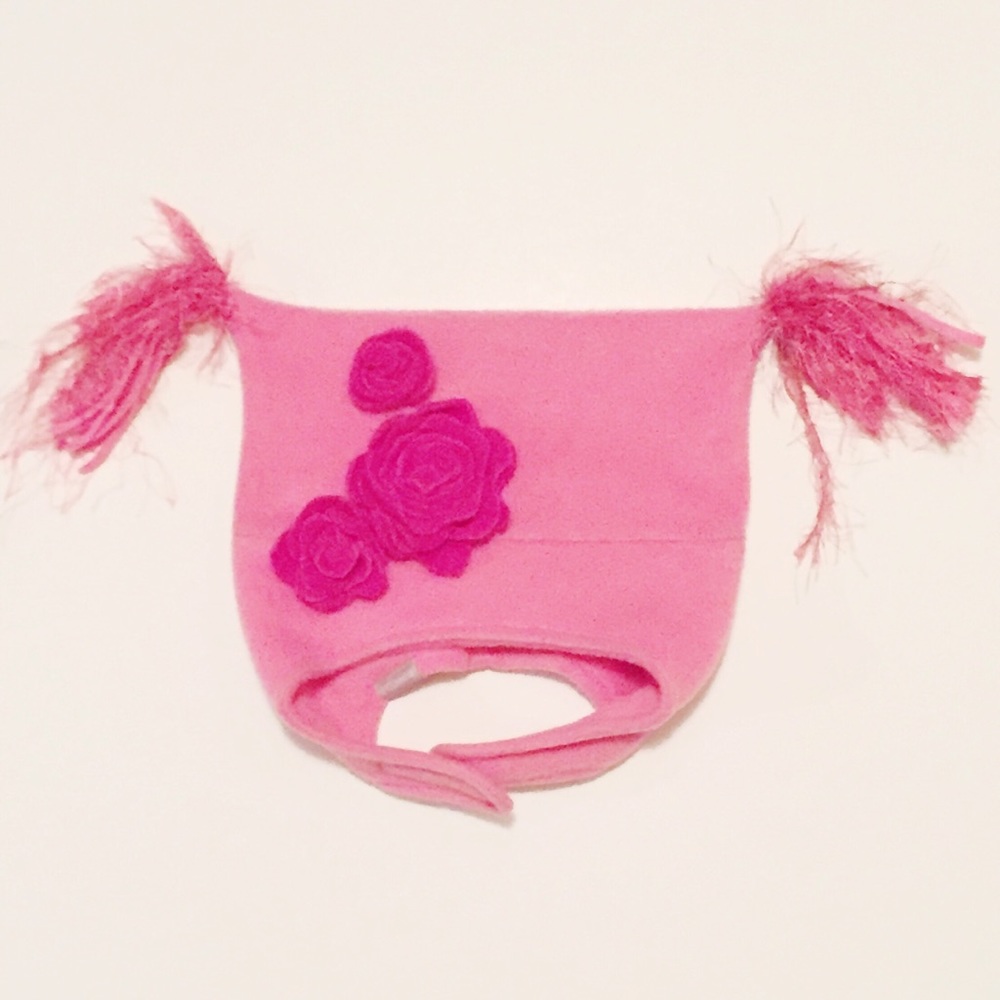 Pink Columbia fleece hat, 3-4T